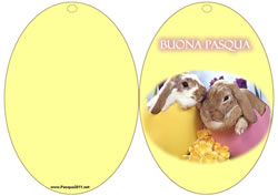Biglietto Pasqua coniglio